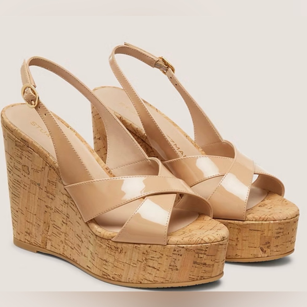 Stuart Weitzman Carmen Wedge Sandals